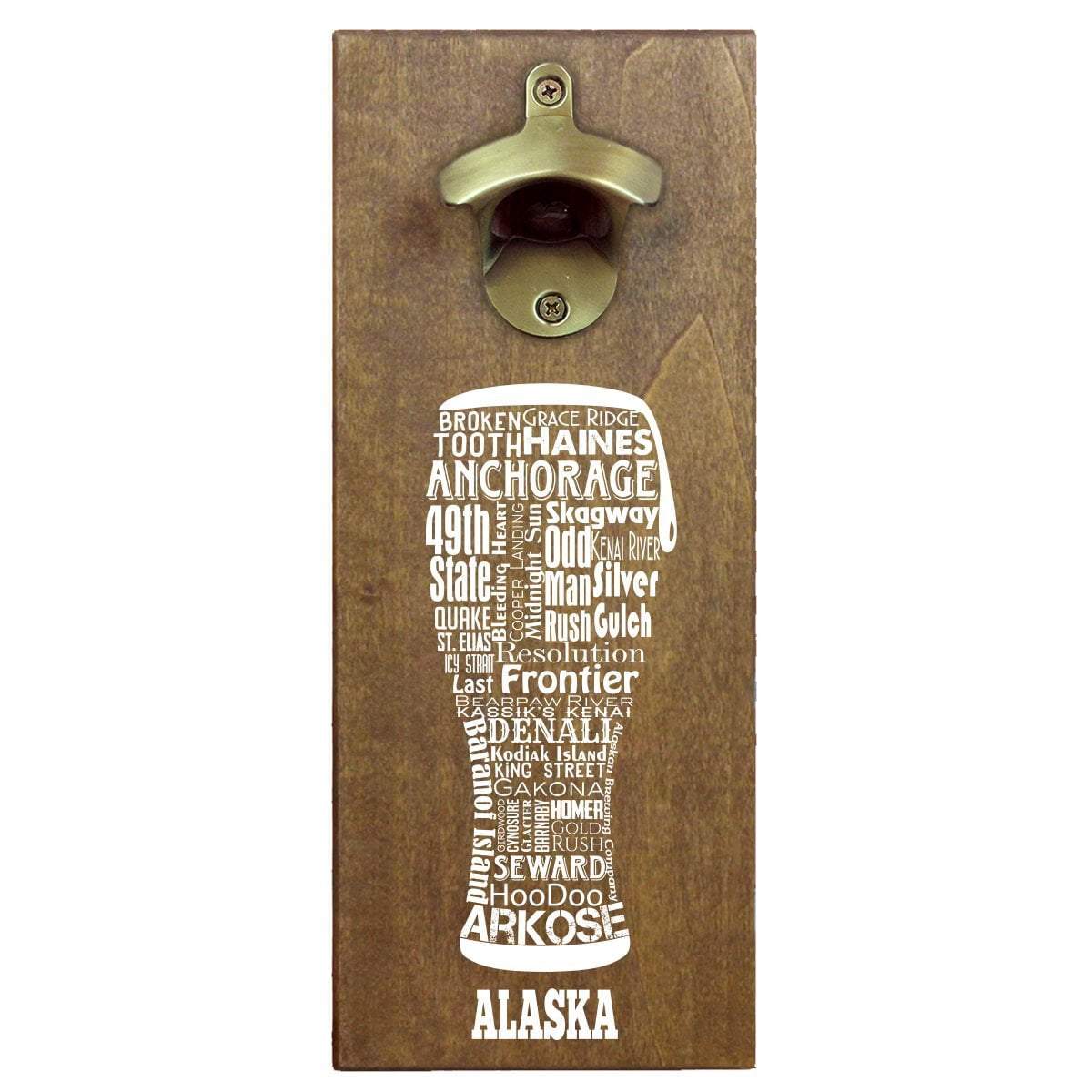 Torched Products Bottle Opener Default Title Alaska Craft Beer Typography Cap Catching Magnetic Bottle Opener (789156266101)
