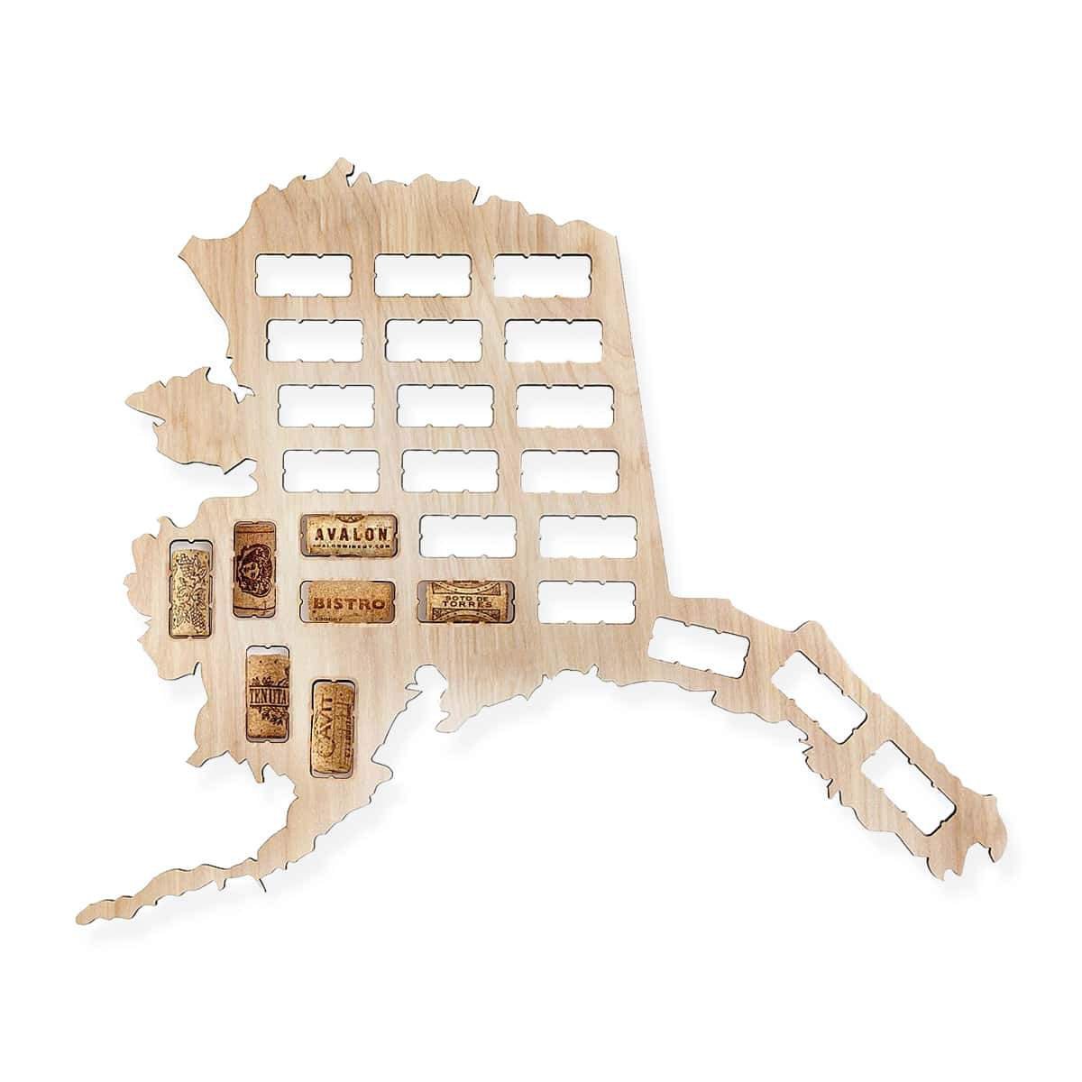 Torched Products Wine Cork Map Alaska Wine Cork Map (778942120053)