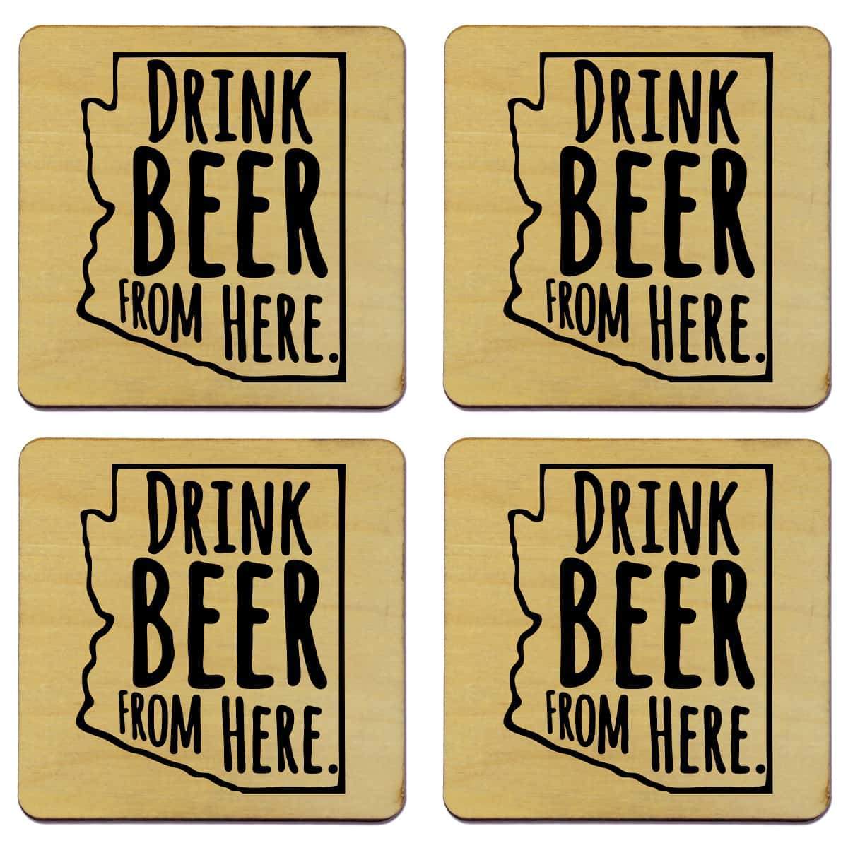 Torched Products Coasters Arizona Drink Beer From Here Coasters (781442613365)