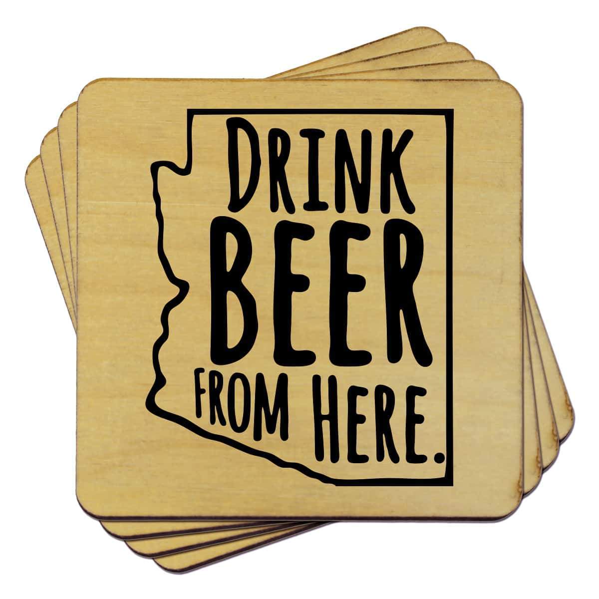 Torched Products Coasters Arizona Drink Beer From Here Coasters (781442613365)