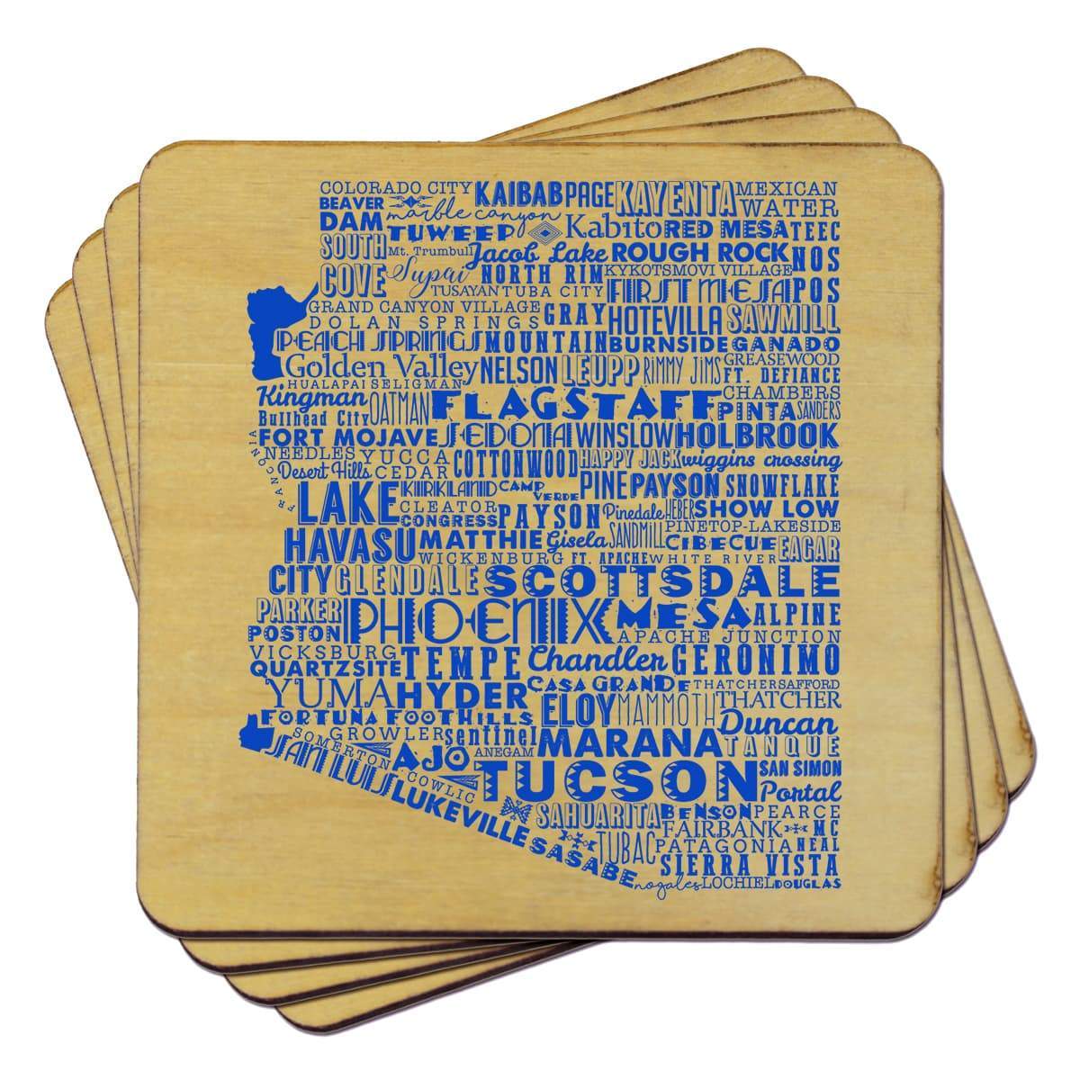 Torched Products Coasters Arizona State Typography Coaster (787785941109)