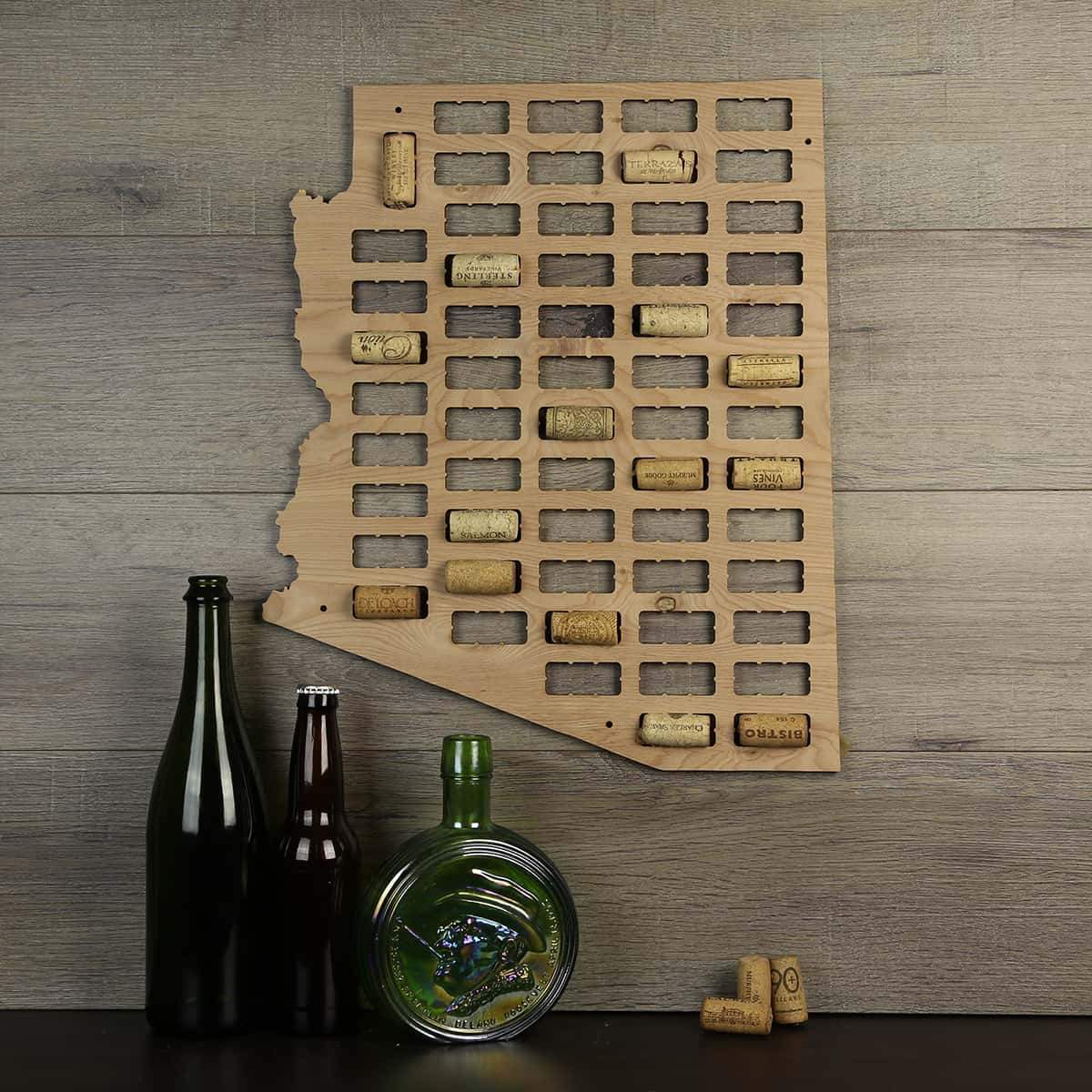 Torched Products Wine Cork Map Arizona Wine Cork Map (778948903029)