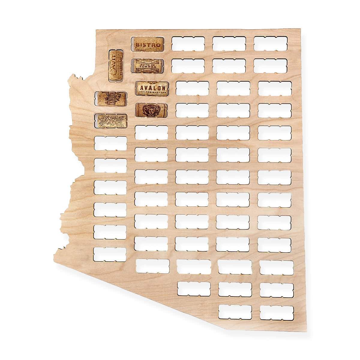 Torched Products Wine Cork Map Arizona Wine Cork Map (778948903029)