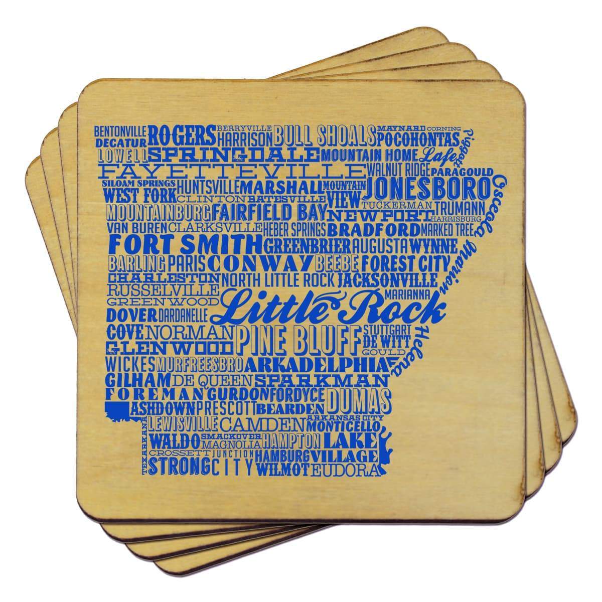 Torched Products Coasters Arkansas State Typography Coaster (787787350133)