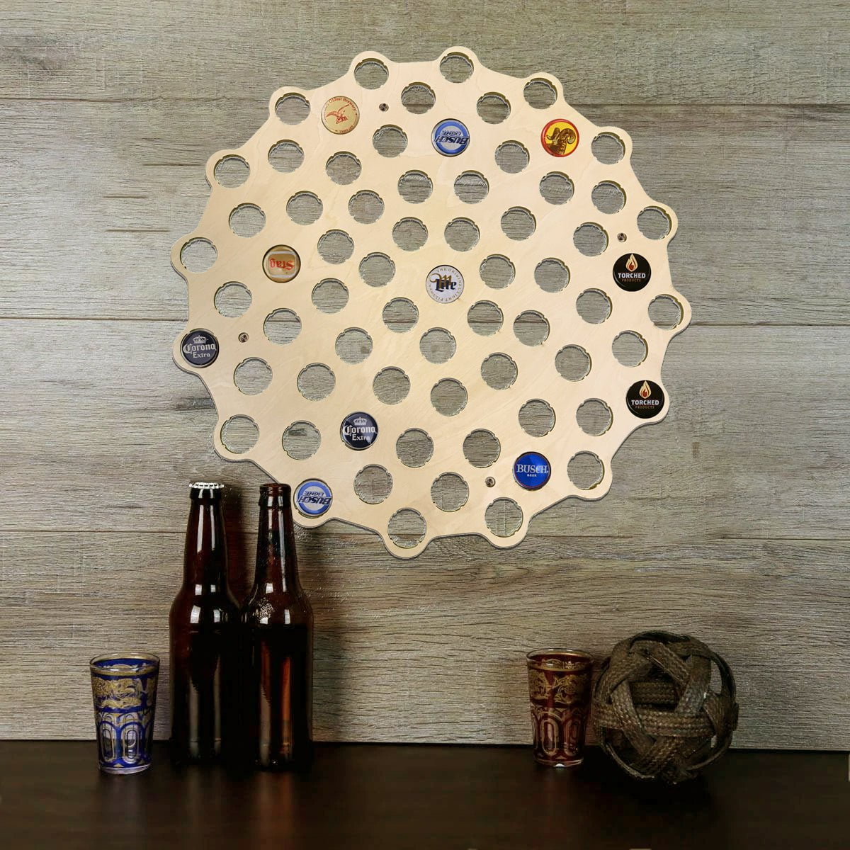 Torched Products Beer Cap Map Beer Bottle Cap Holder