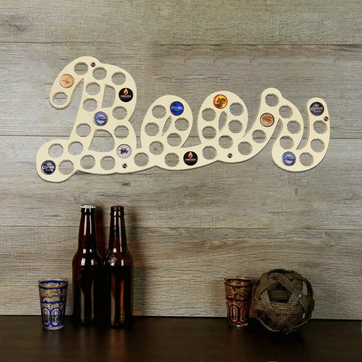 Torched Products Beer Cap Map Beer Sign Beer Cap Holder
