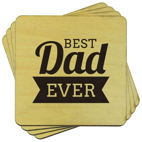 Torched Products Coasters Best Dad Ever Drink Coasters (778325033077)