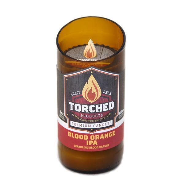 Torched Products Beer Candles Beer Bottle 8 oz Blood Orange IPA Beer Candle