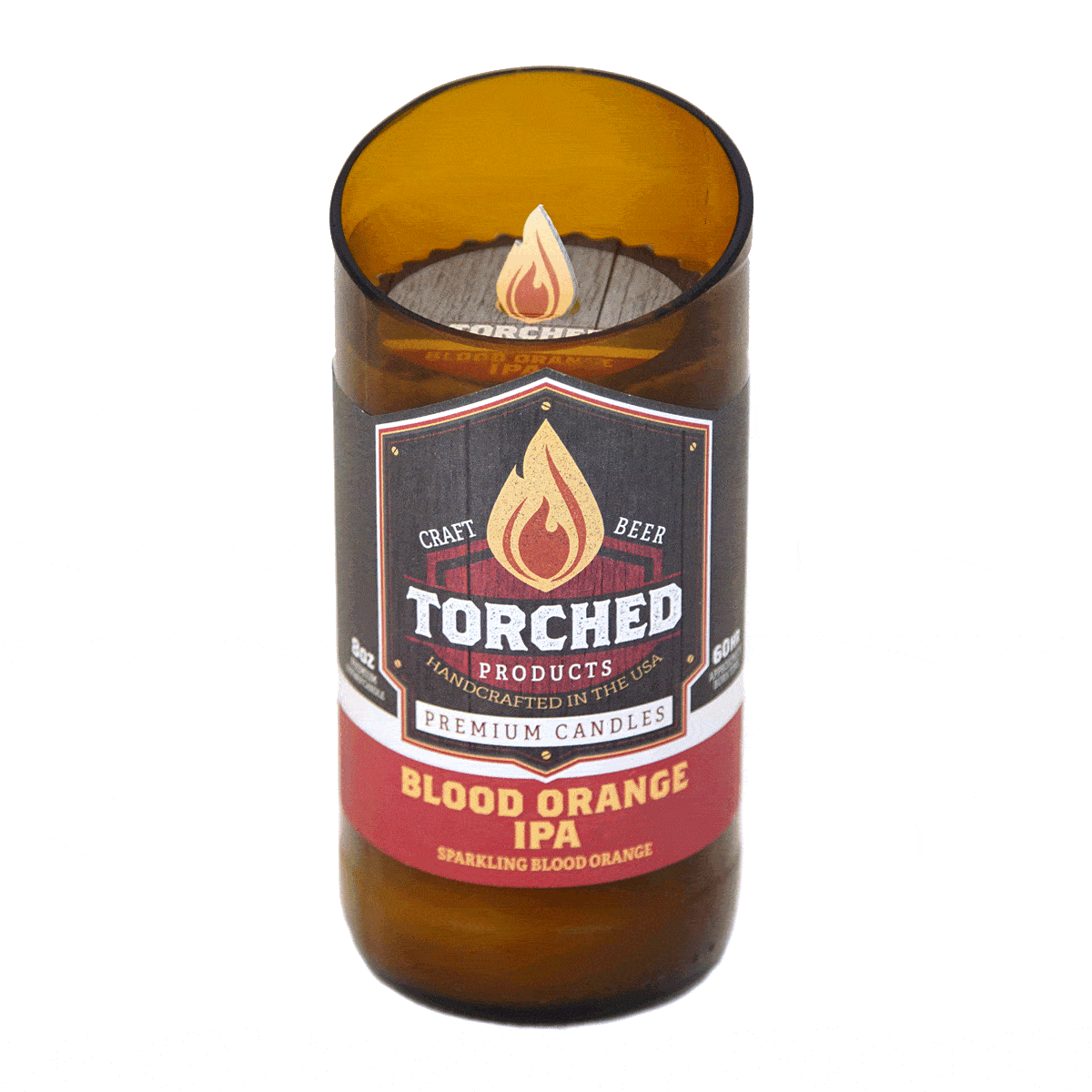 Torched Products Beer Candles Blood Orange IPA Beer Candle