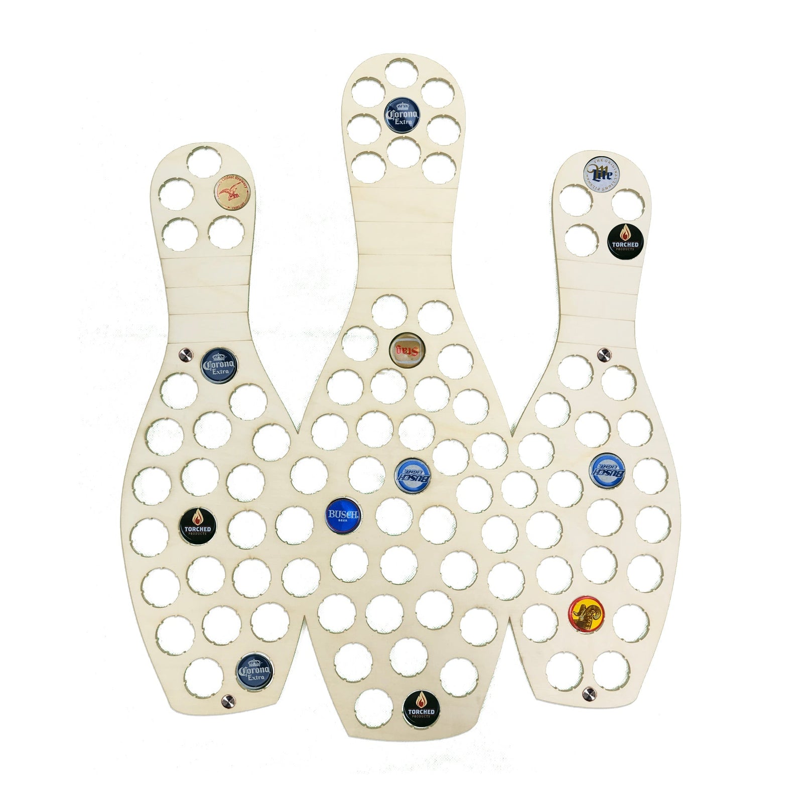 Torched Products Beer Cap Map Bowling Beer Cap Holder