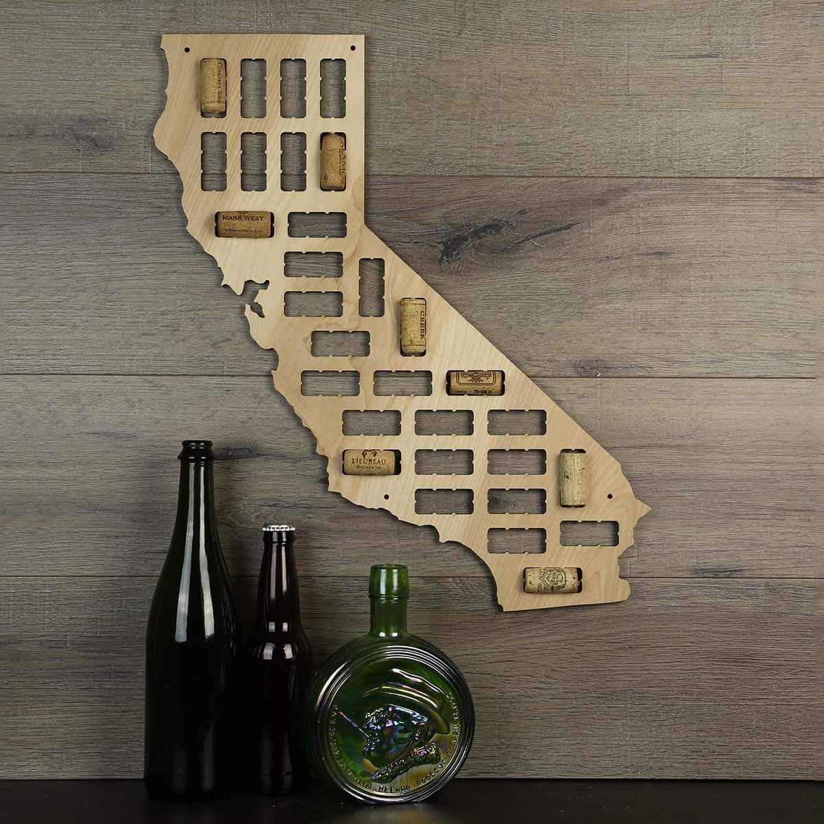 Torched Products Wine Cork Map California Wine Cork Map (778951098485)