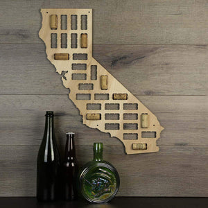 California Wine Cork Map - Torched Products