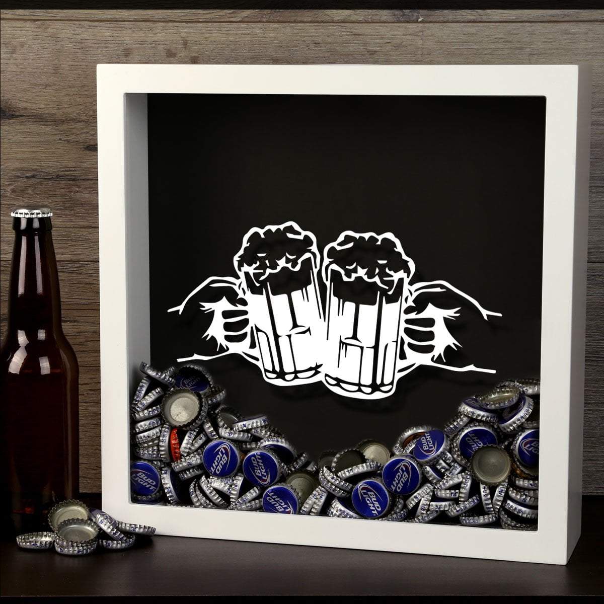 Torched Products Shadow Box Cheers Beer Cap Shadow Box (778764222581)