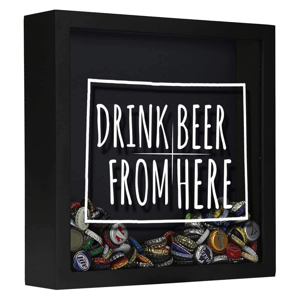 Torched Products Shadow Box Black Colorado Drink Beer From Here Beer Cap Shadow Box (781161922677)