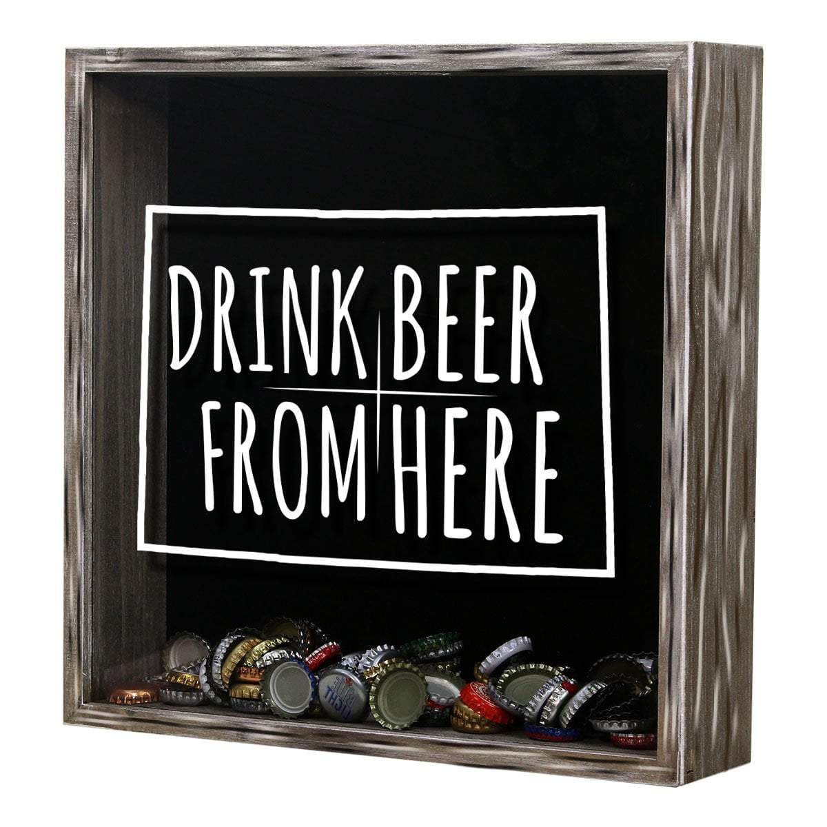 Torched Products Shadow Box Colorado Drink Beer From Here Beer Cap Shadow Box (781161922677)