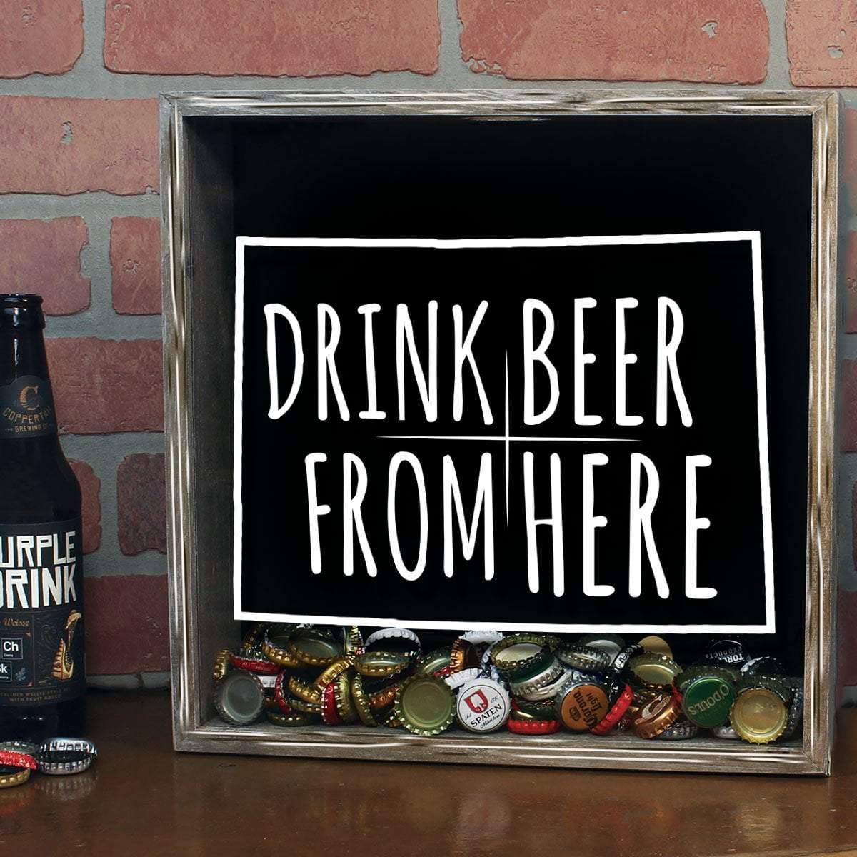 Torched Products Shadow Box Colorado Drink Beer From Here Beer Cap Shadow Box (781161922677)