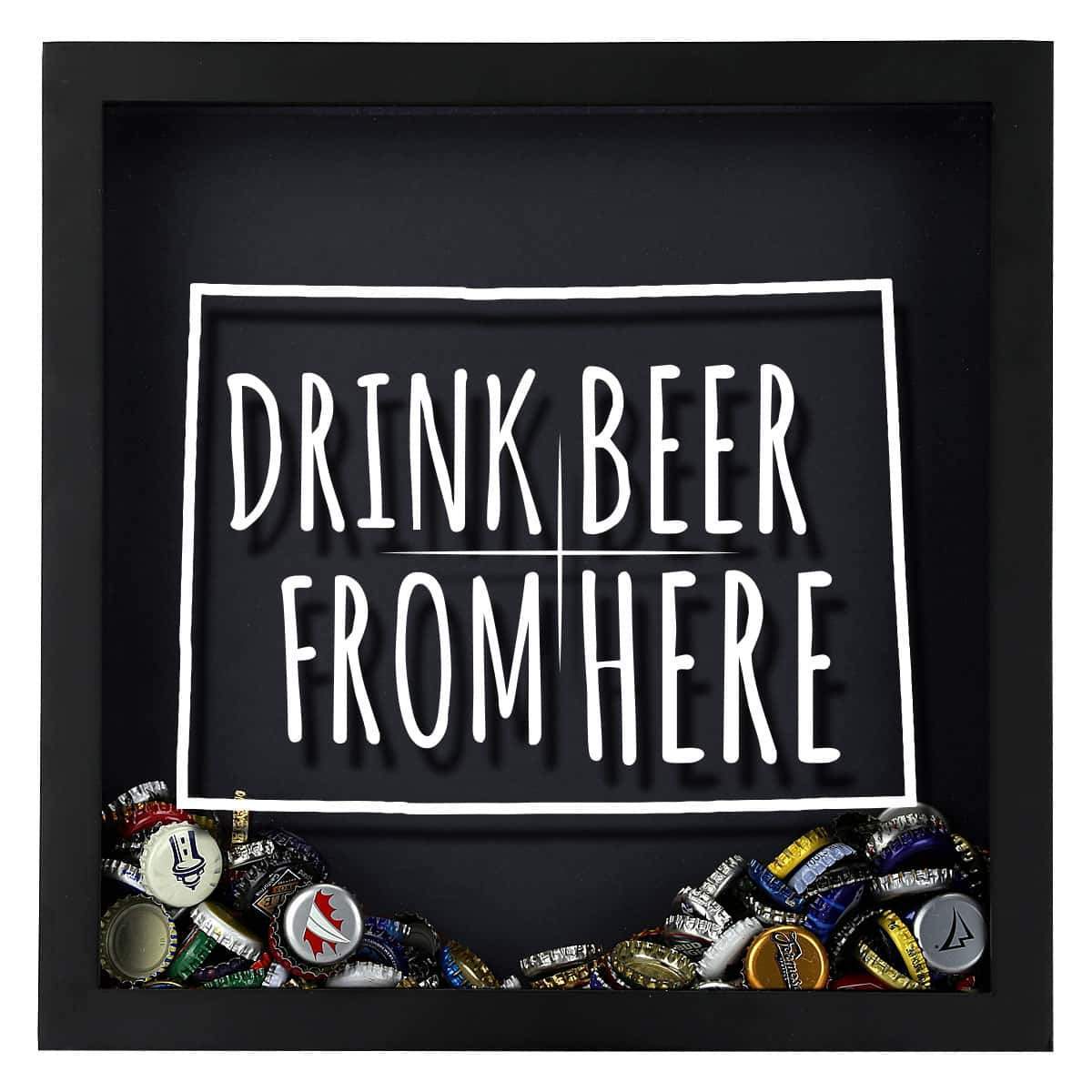 Torched Products Shadow Box Colorado Drink Beer From Here Beer Cap Shadow Box (781161922677)