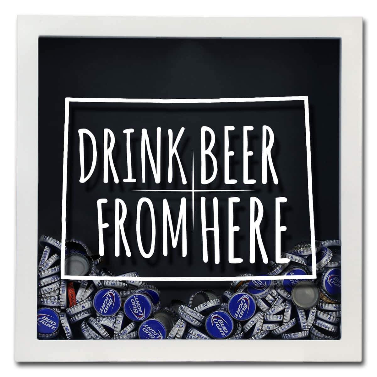 Torched Products Shadow Box Colorado Drink Beer From Here Beer Cap Shadow Box (781161922677)