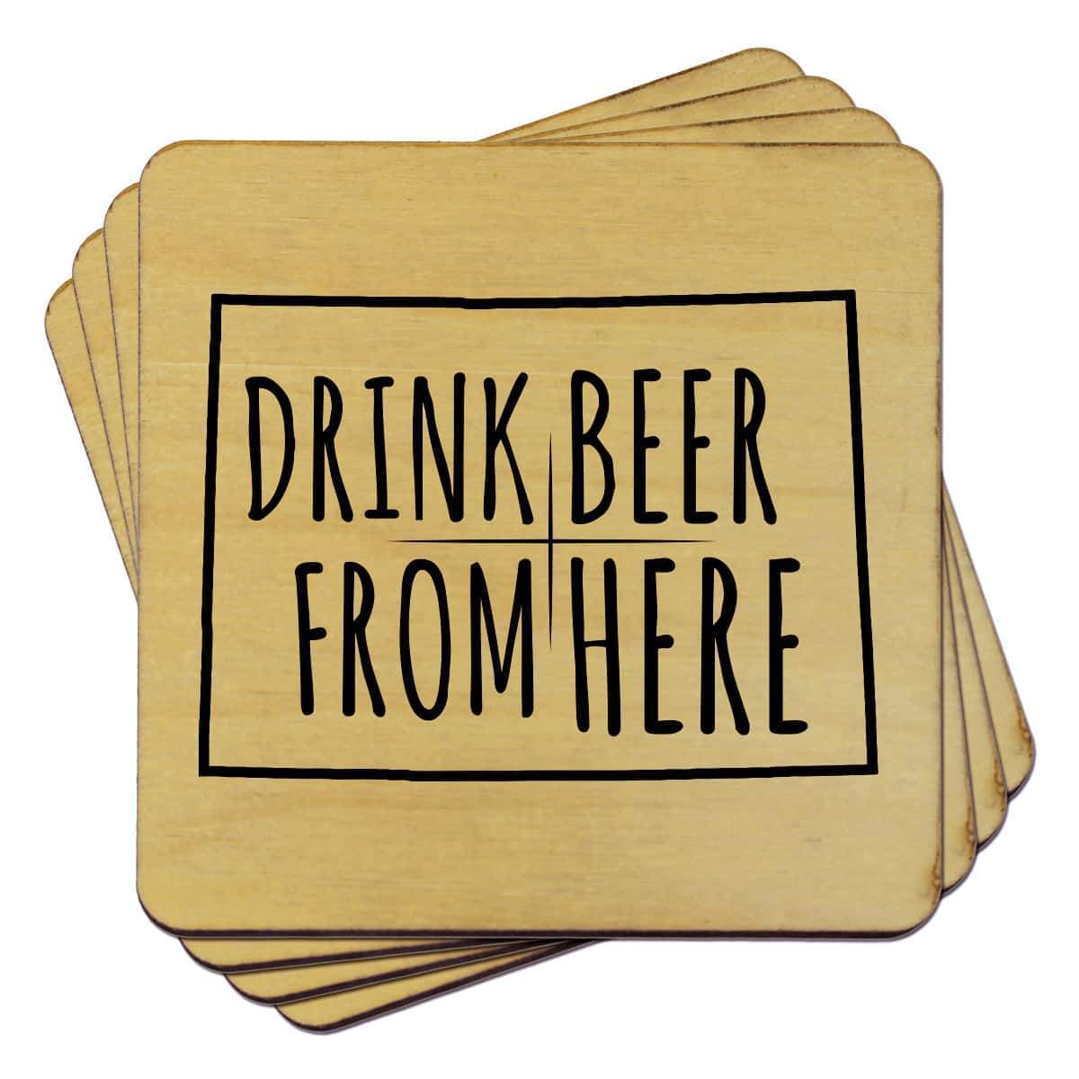 Torched Products Coasters Colorado Drink Beer From Here Coasters (781443924085)