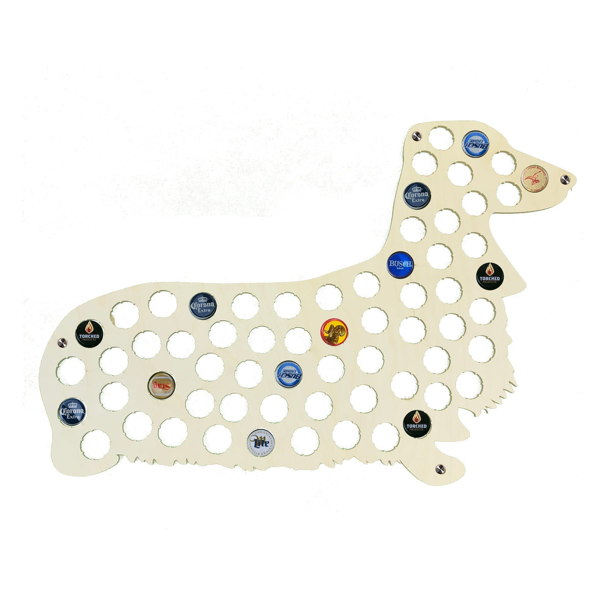 Torched Products Beer Cap Map Dachshund Dog Beer Bottle Cap Holder