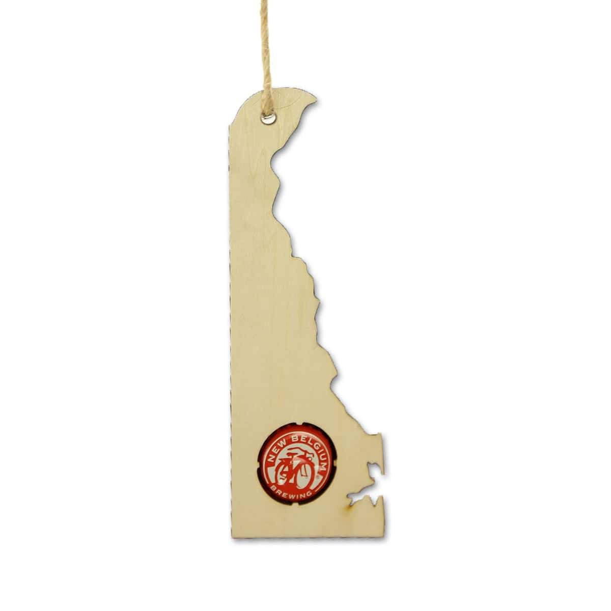 Torched Products Beer Cap Maps Delaware Beer Cap Map Ornaments (781534888053)