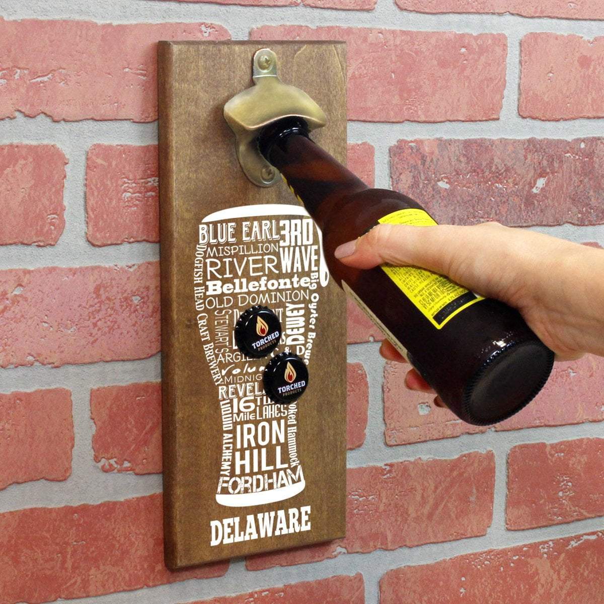 Torched Products Bottle Opener Default Title Delaware Craft Beer Typography Cap Catching Magnetic Bottle Opener (789162033269)