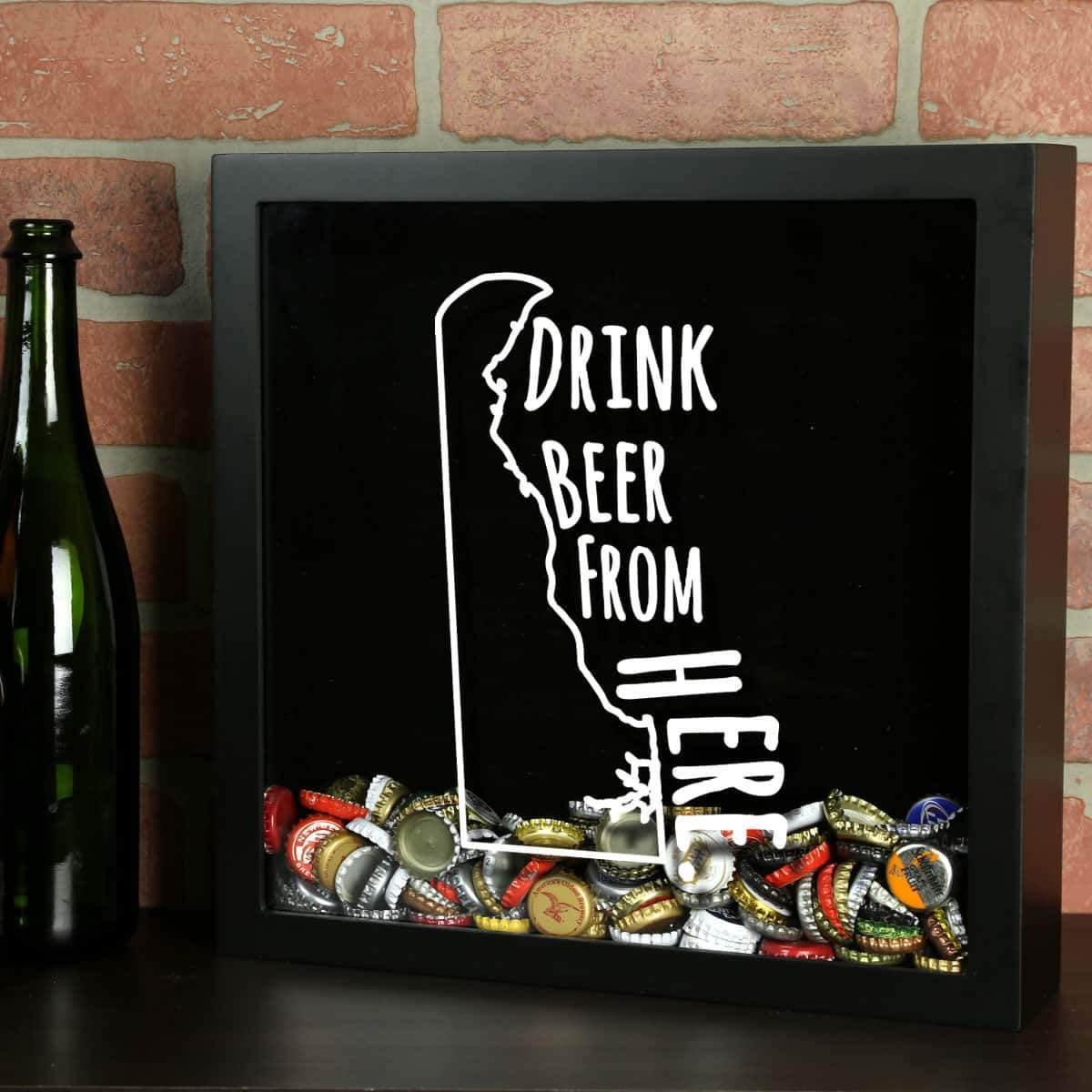 Torched Products Shadow Box Delaware Drink Beer From Here Beer Cap Shadow Box (781162905717)