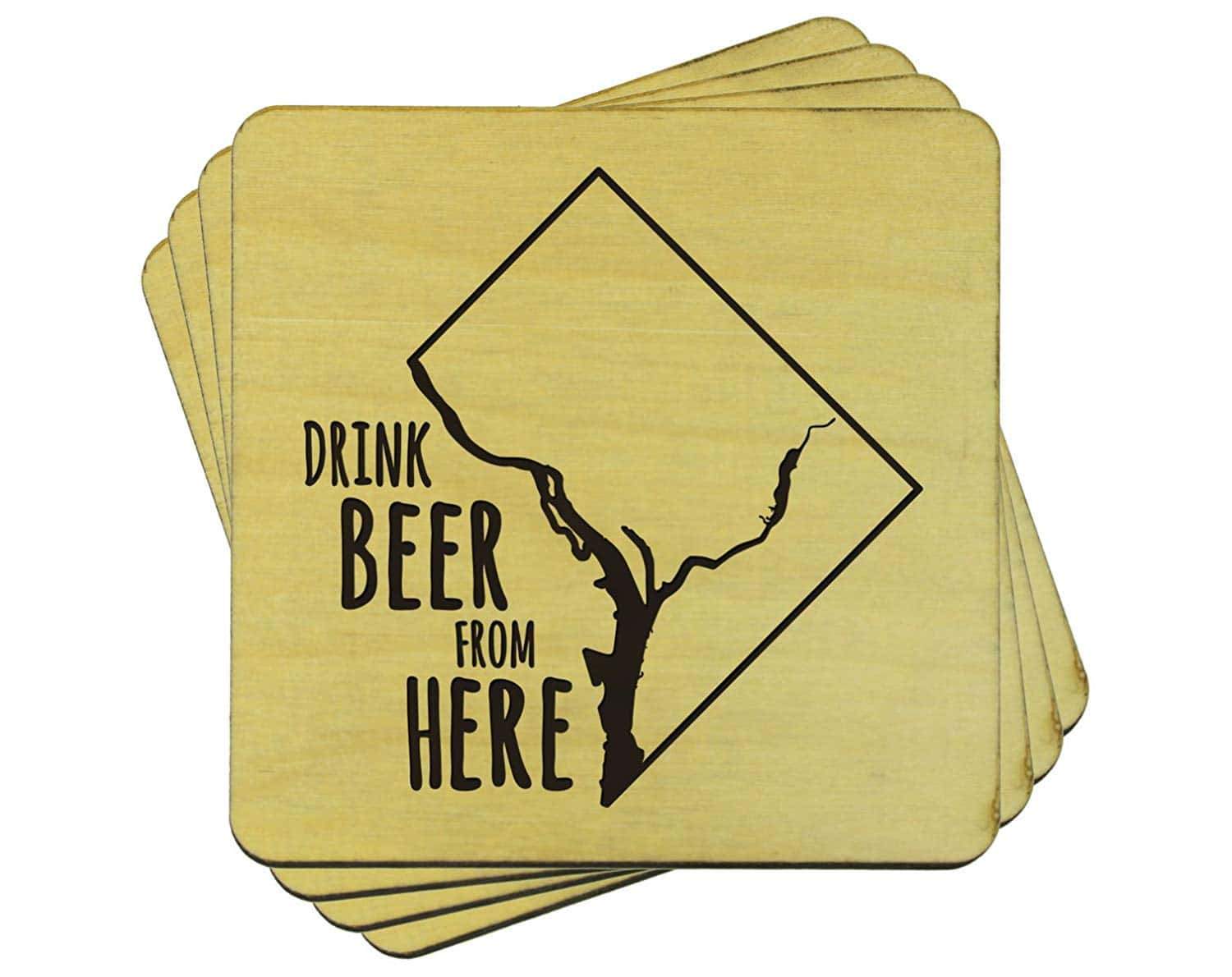 Torched Products Coasters District of Colombia Drink Beer From Here Coasters (796081553525)