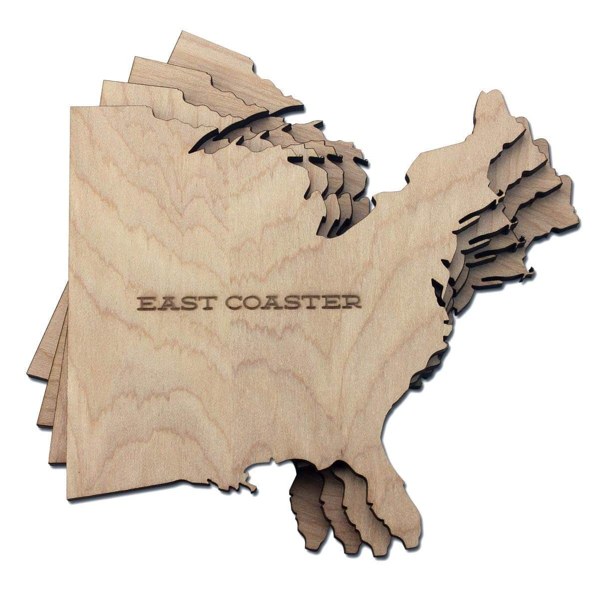 Torched Products Coasters East Coaster Wood Coaster (778318545013)