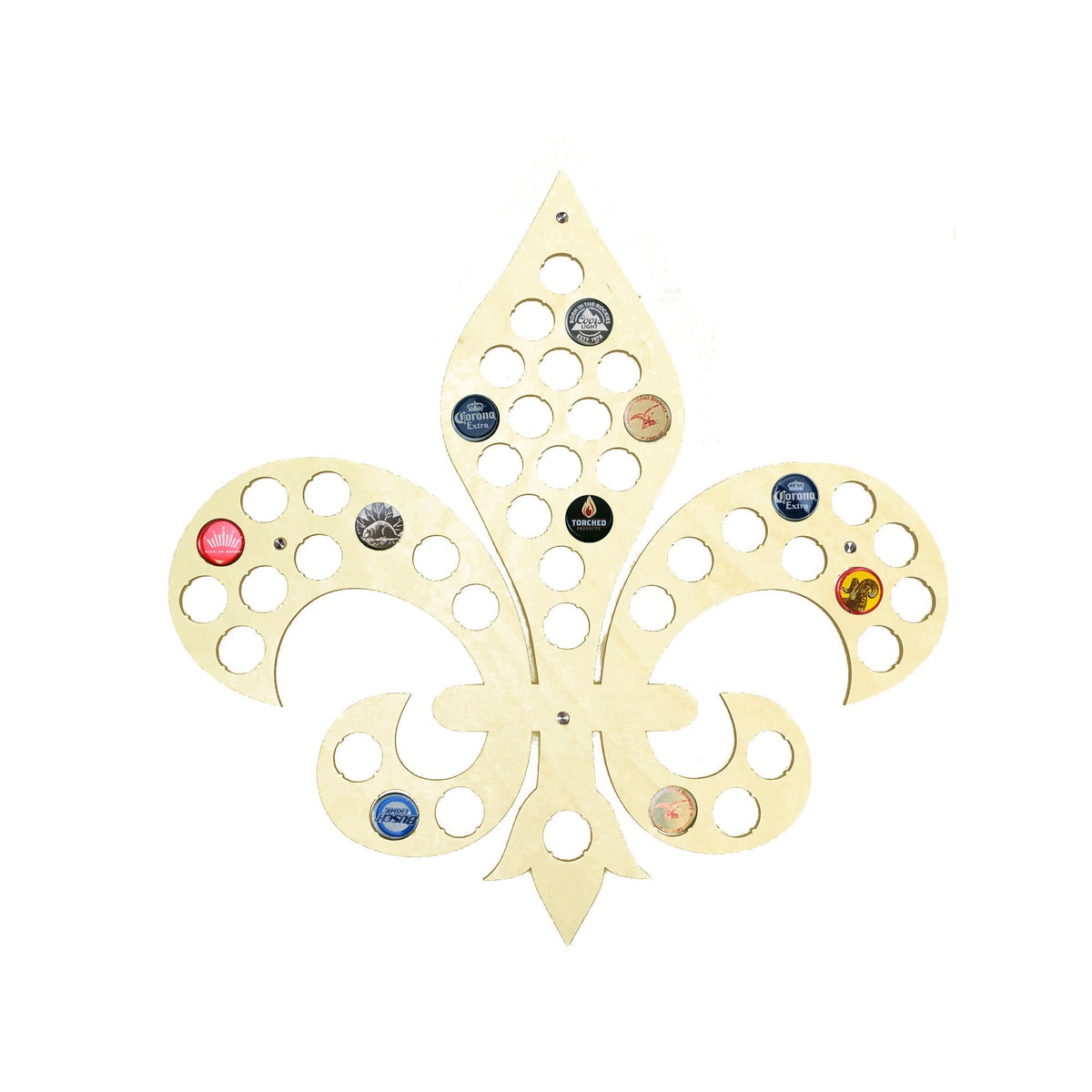 Torched Products Beer Cap Map Fleur De Lis Beer Cap Holder