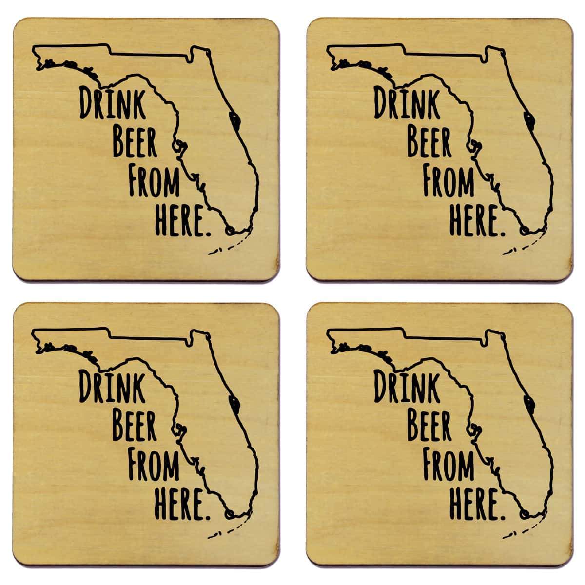 Torched Products Coasters Florida Drink Beer From Here Coasters (781444546677)