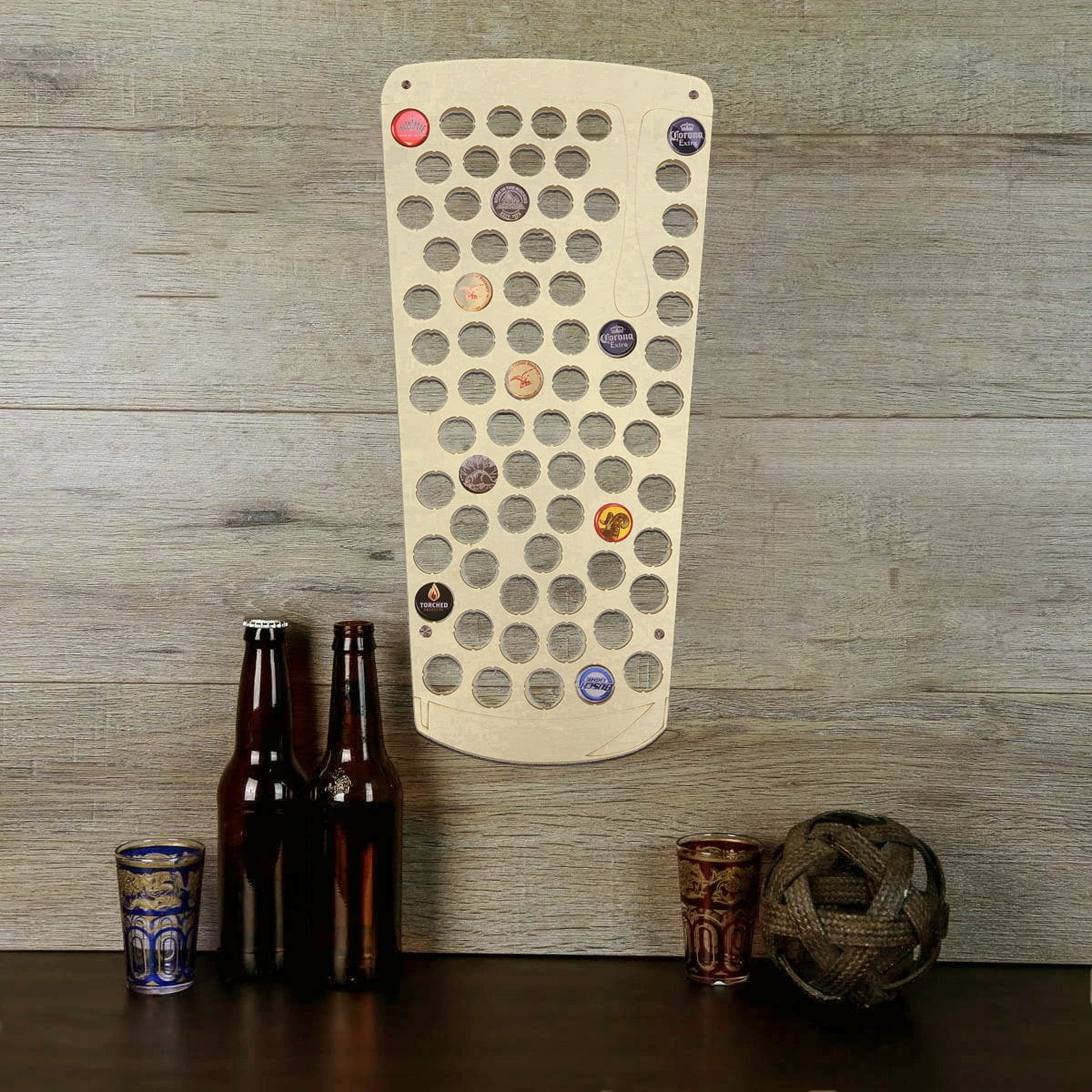 Torched Products Beer Cap Map Foaming Beer Glass Beer Cap Holder