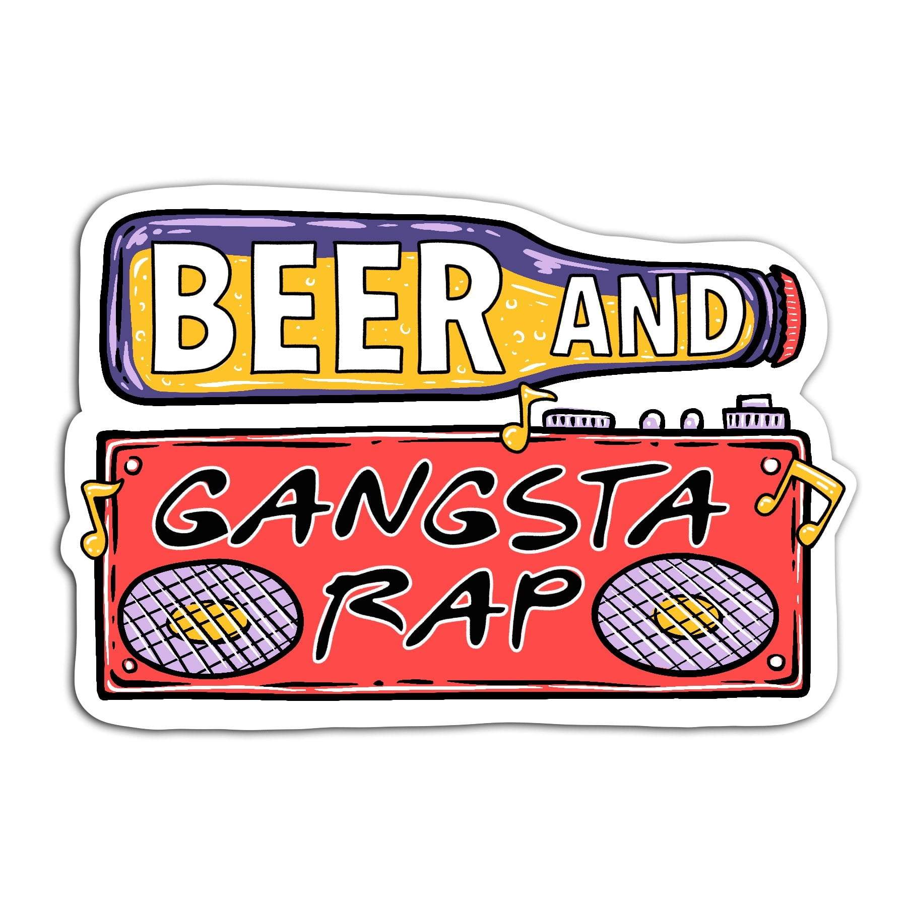 Torched Products Stickers Gangsta Rap - Vinyl Sticker