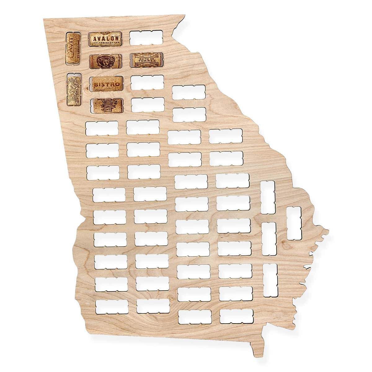 Torched Products Wine Cork Map Georgia Wine Cork Map (1413634293877)