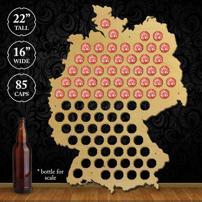 Torched Products Beer Bottle Cap Holder Germany Beer Cap Map (777852092533)