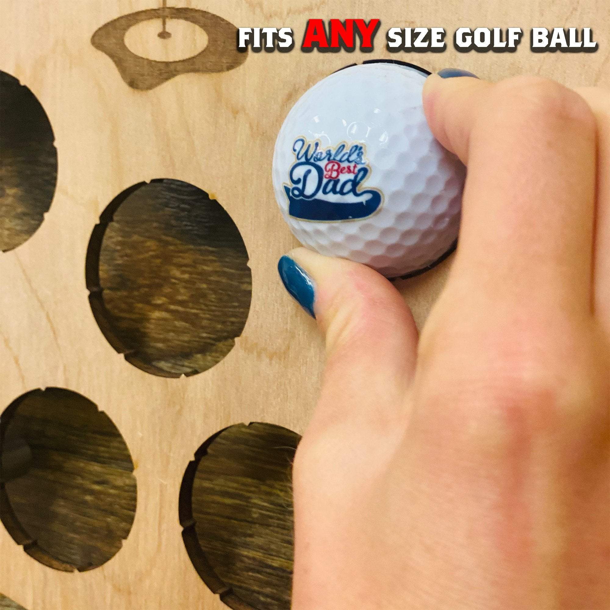 Golf Ball Display Case for 20 Ball , Golf Ball Holder , Golf Gifts for Dad  , Golf Gift Idea , Golf Ball Organizer ,golf Ball Wall Shelf 
