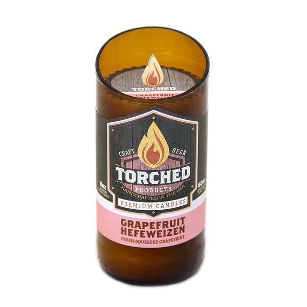 Torched Products Beer Candles Beer Bottle 8 oz Grapefruit Hefeweizen Beer Candle
