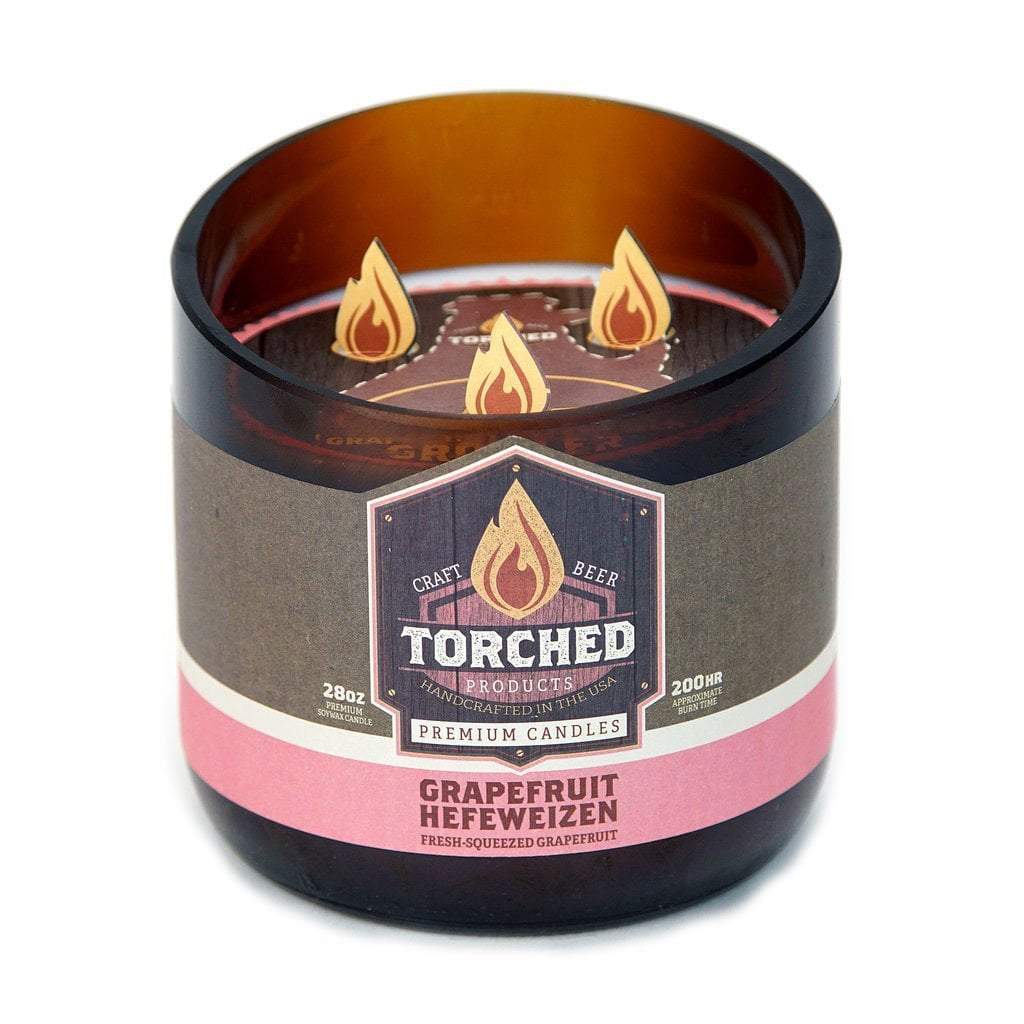 Torched Products Beer Candles Growler 28 oz Grapefruit Hefeweizen Beer Candle