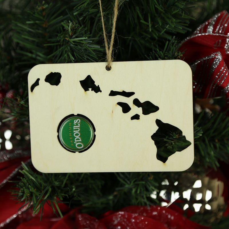 Torched Products Beer Cap Maps Hawaii Beer Cap Map Ornaments (781543473269)
