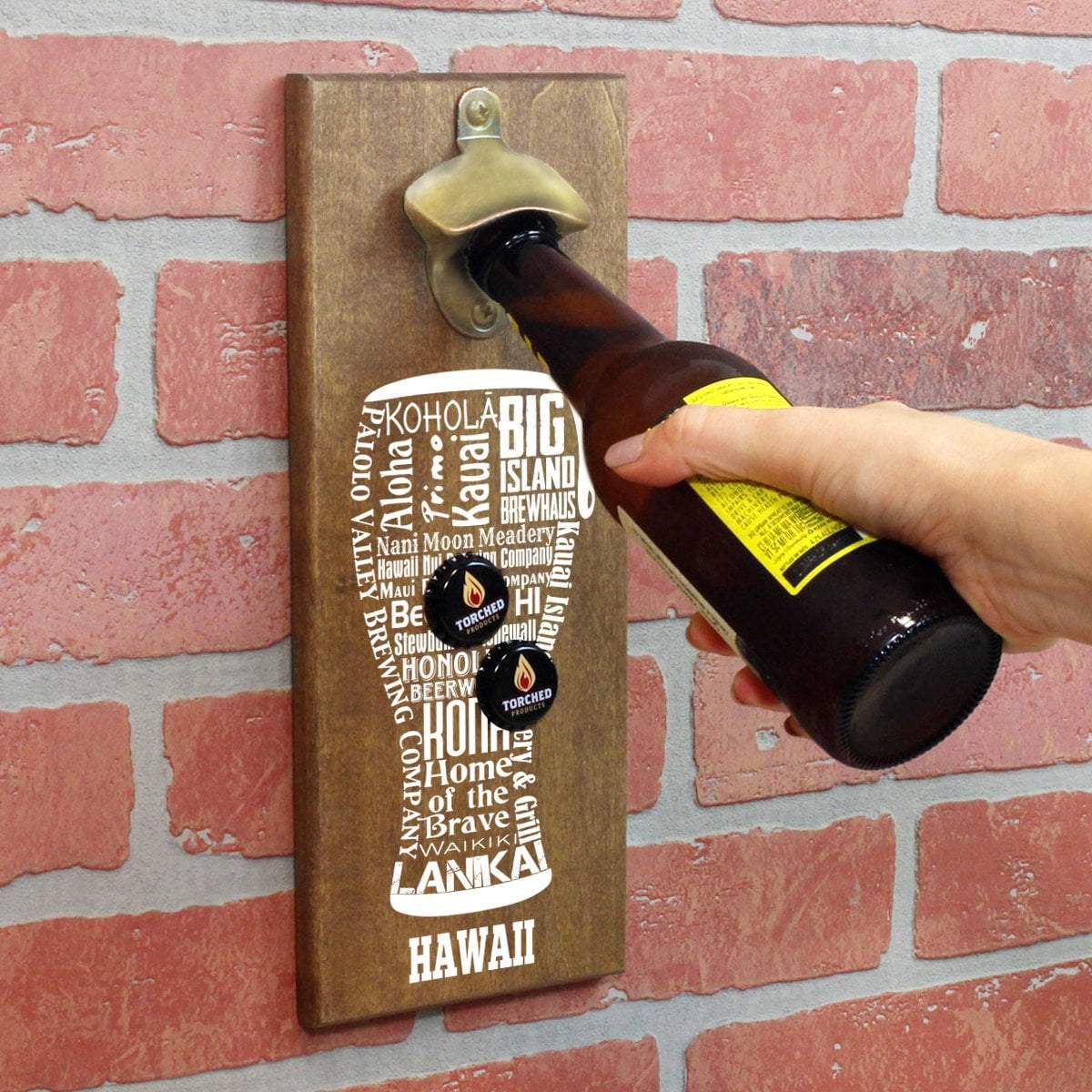 Torched Products Bottle Opener Default Title Hawaii Craft Beer Typography Cap Catching Magnetic Bottle Opener (789174354037)