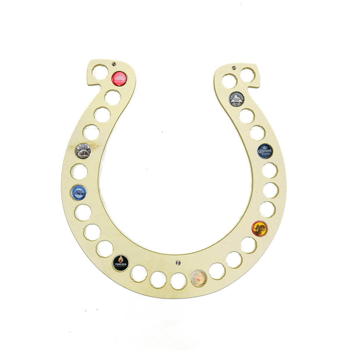 Torched Products Beer Cap Map Horseshoe Beer Cap Holder