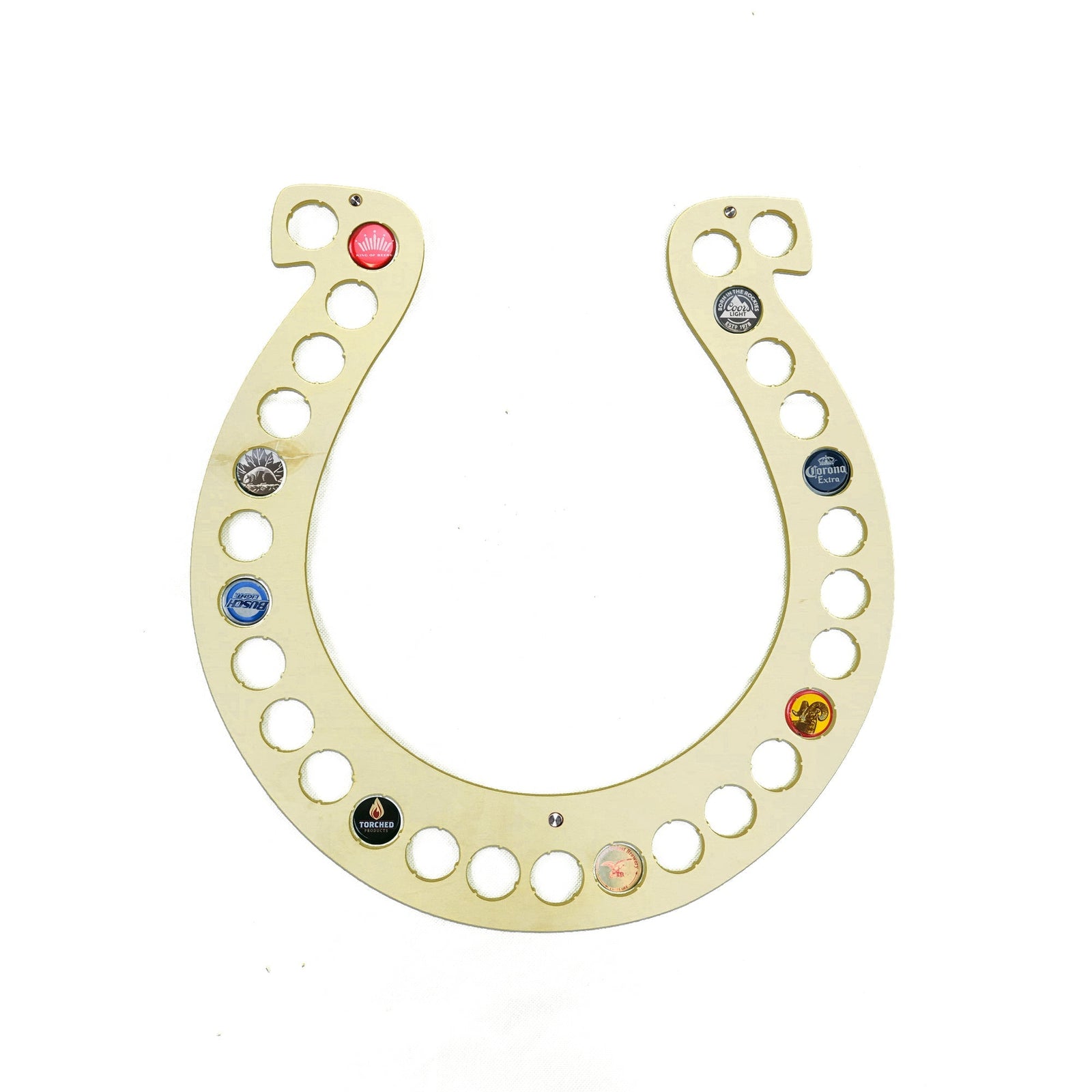 Torched Products Beer Cap Map Horseshoe Beer Cap Holder