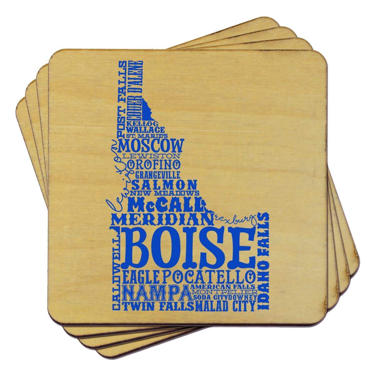 Torched Products Coasters Idaho State Typography Coaster (787812089973)