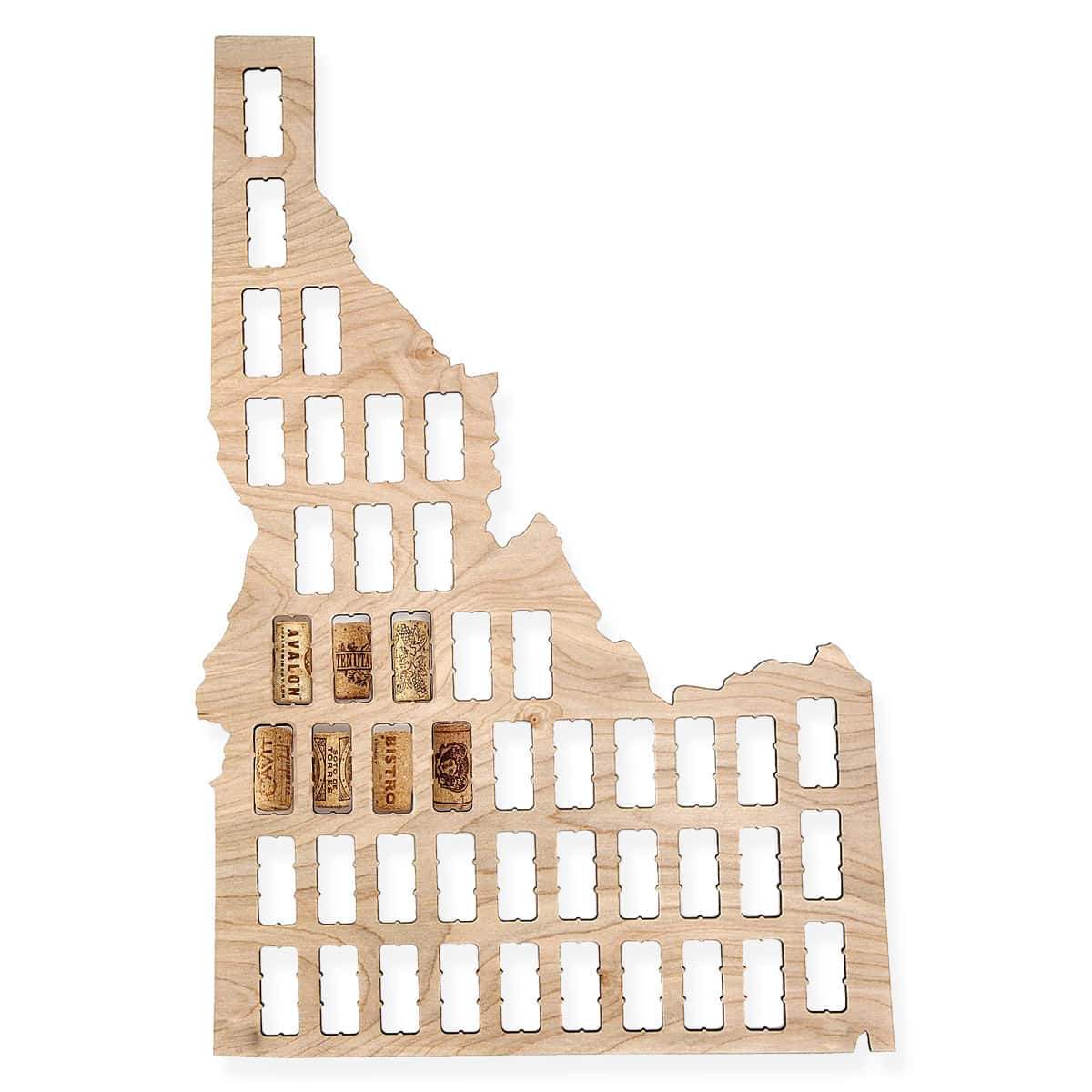 Torched Products Wine Cork Map Idaho Wine Cork Map (778965155957)