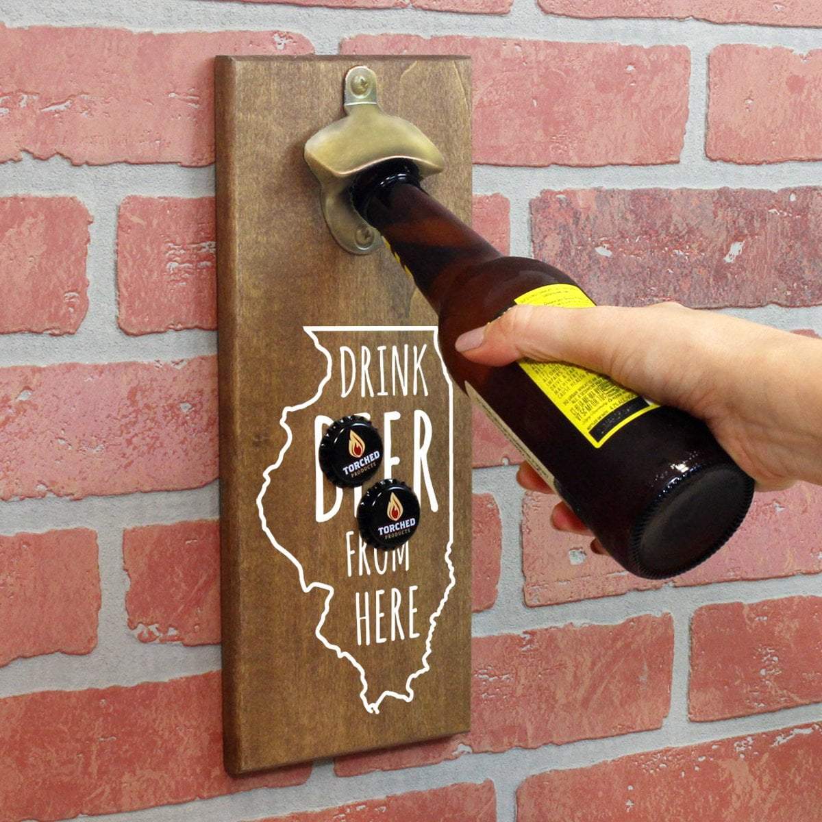 Torched Products Bottle Opener Default Title Illinois Drink Beer From Here Cap Catching Magnetic Bottle Openers (781488095349)