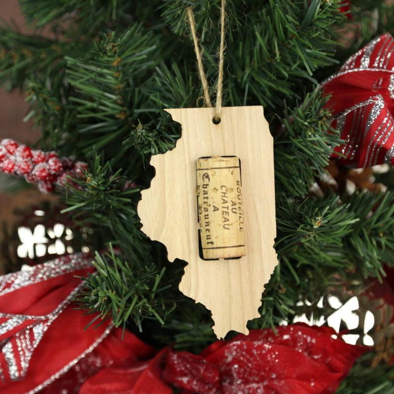 Torched Products Wine Cork Holder Illinois Wine Cork Holder Ornaments (781197607029)