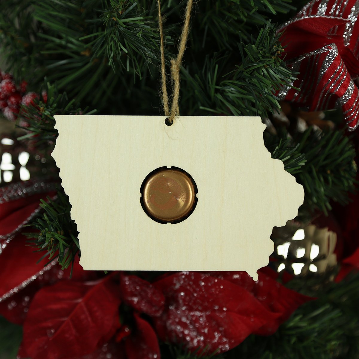 Torched Products Beer Cap Maps Iowa Beer Cap Map Ornaments (781544751221)