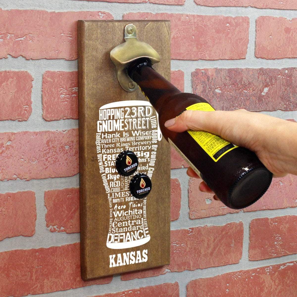 Torched Products Bottle Opener Default Title Kansas Craft Beer Typography Cap Catching Magnetic Bottle Opener (789176156277)