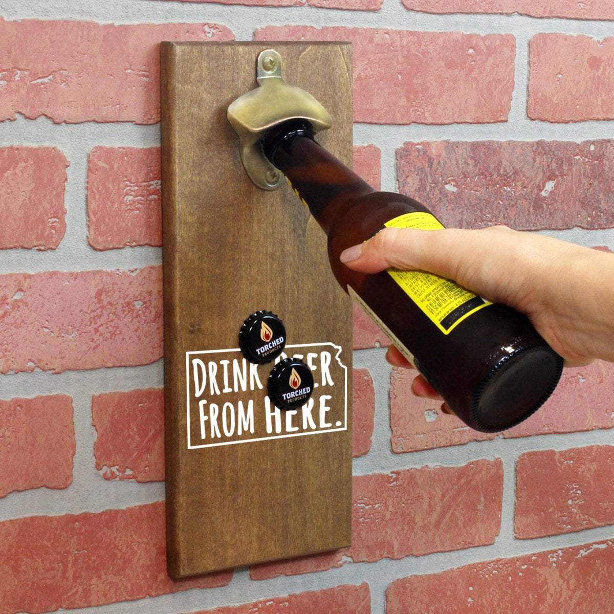 Torched Products Bottle Opener Default Title Kansas Drink Beer From Here Cap Catching Magnetic Bottle Openers (781488586869)