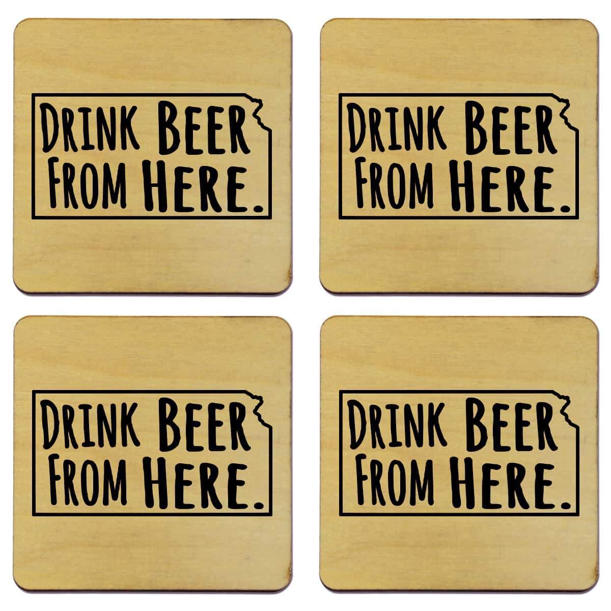 Torched Products Coasters Kansas Drink Beer From Here Coasters (781448249461)